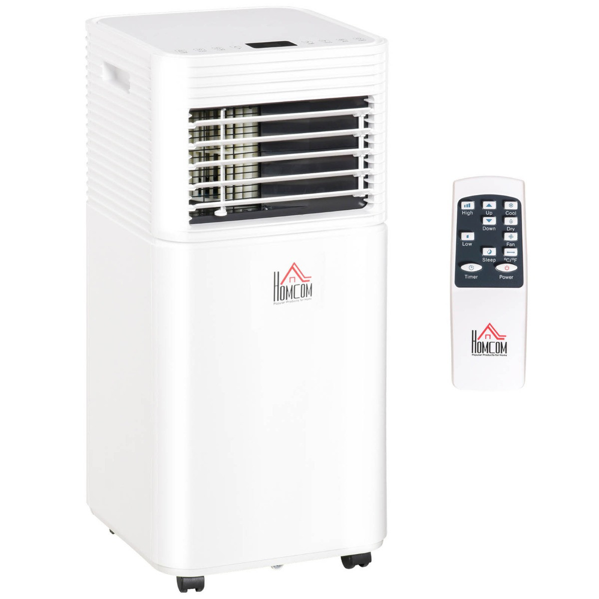 Homcom 4-In-1 Portable Air Conditioner Unit , White - 10,000 BTU>