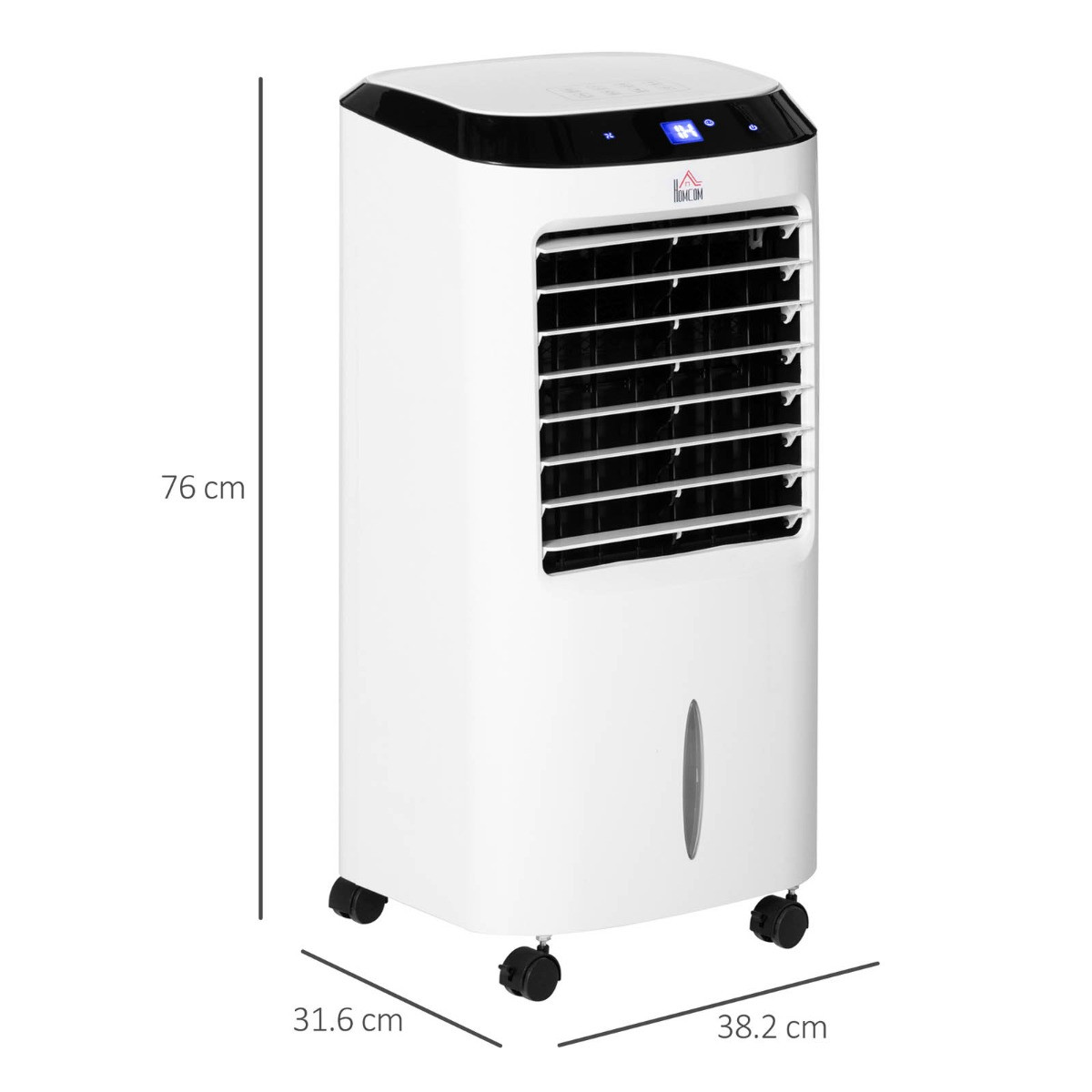 Homcom Portable Air Cooler Conditioner - White>