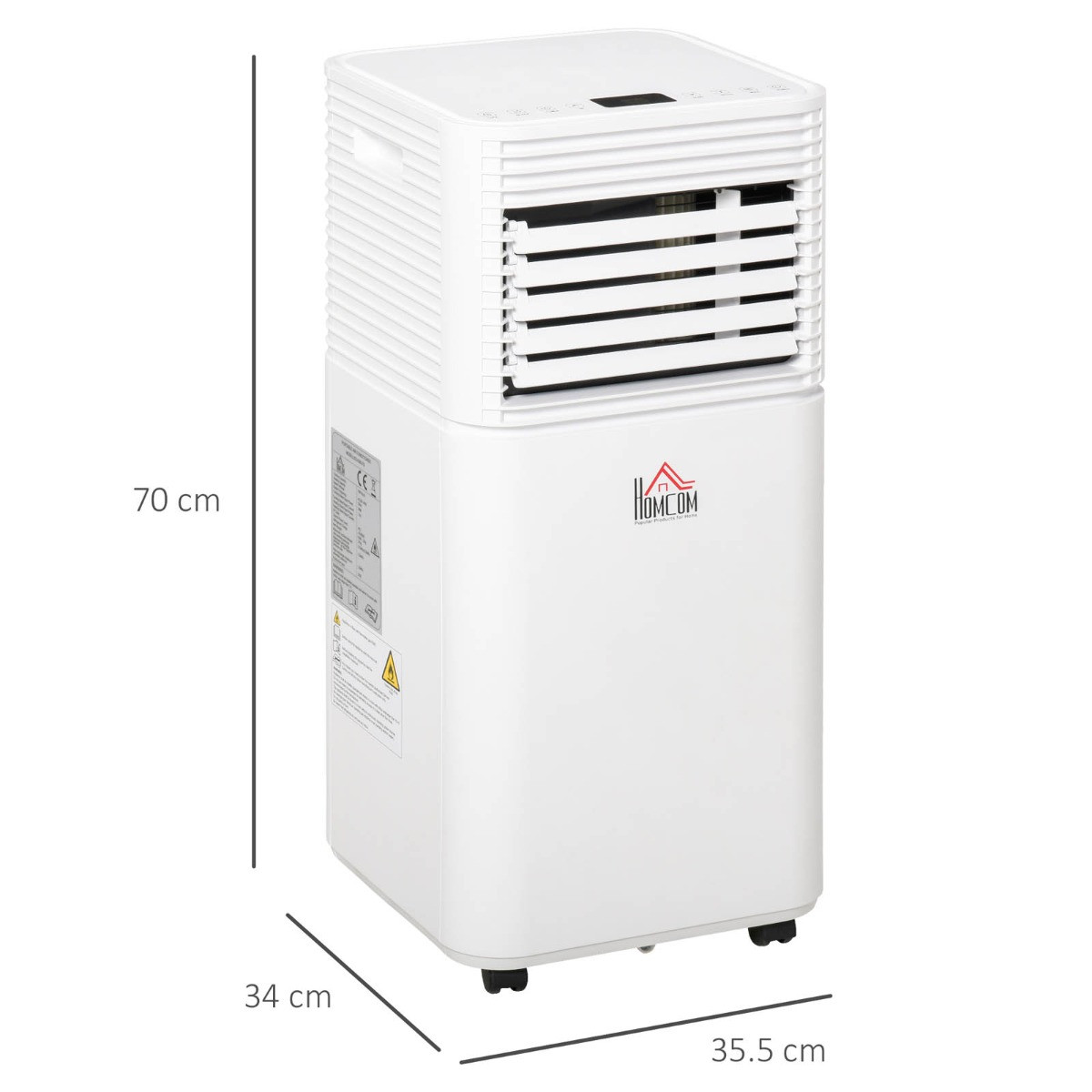 Homcom 4-In-1 Portable Air Conditioner Unit, White - 9000 BTU>