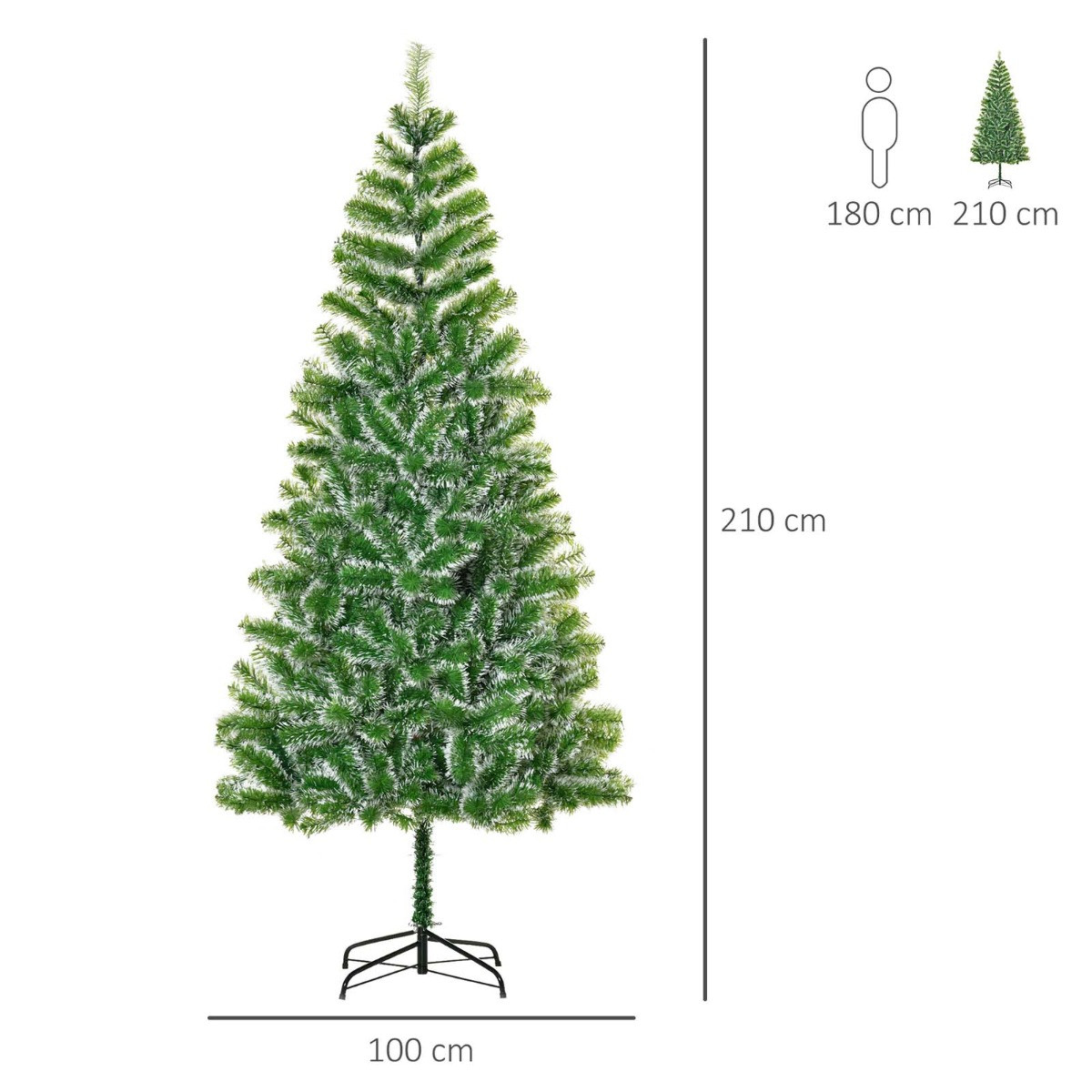 OHS Artificial Christmas Tree, Green - 7ft>