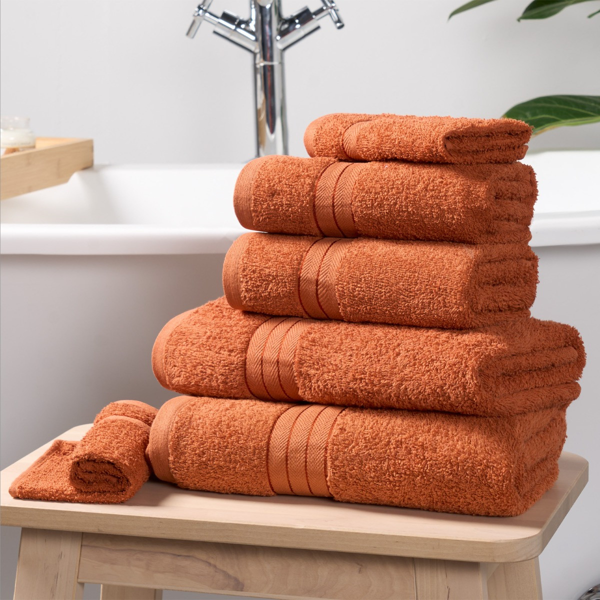 Brentfords 100% Cotton Towel - Burnt Orange>