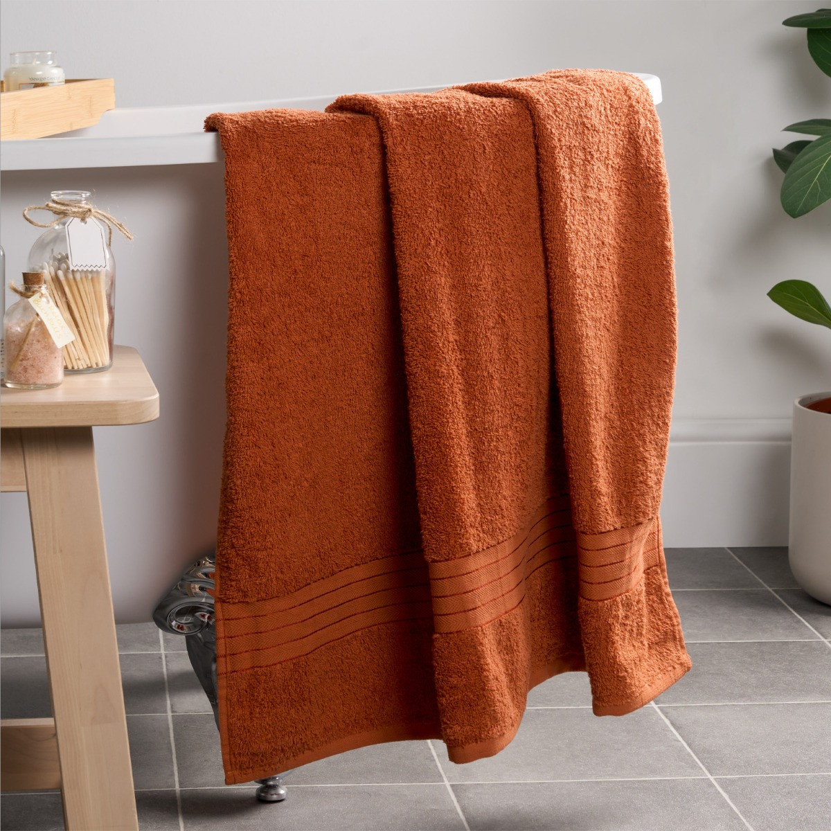 Brentfords 100% Cotton Towel - Burnt Orange>