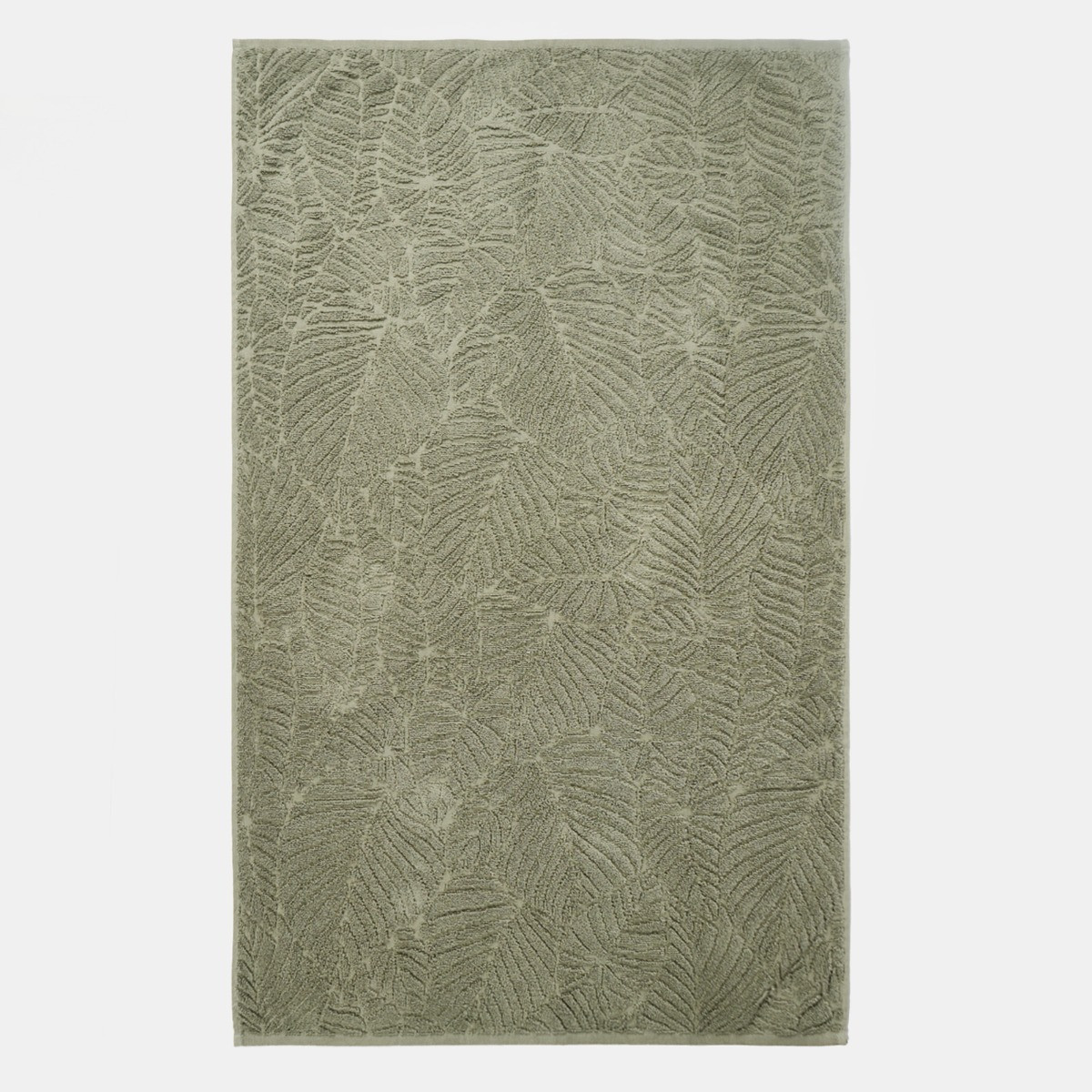 OHS Jacquard Texture Leaf Towel, Sage Green - Hand Towel>