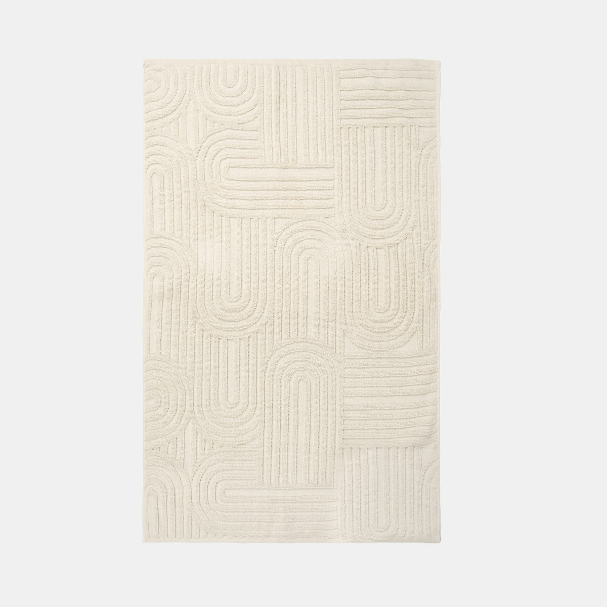 OHS Jacquard Texture Arches Towel - Cream>