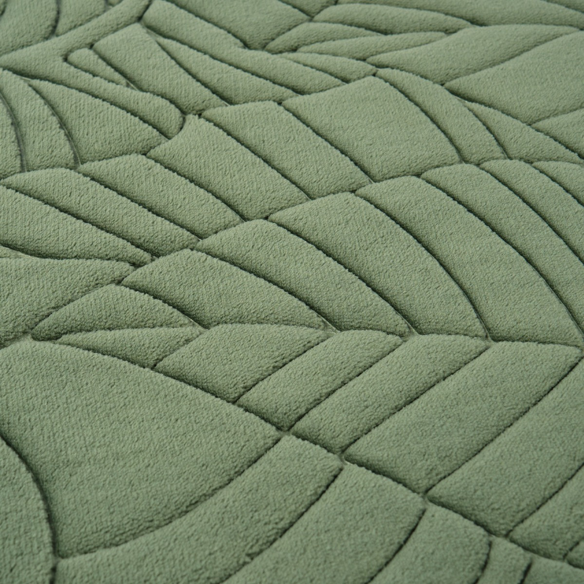 OHS Leaf Embossed Plush Foam Bath Mat - Green>