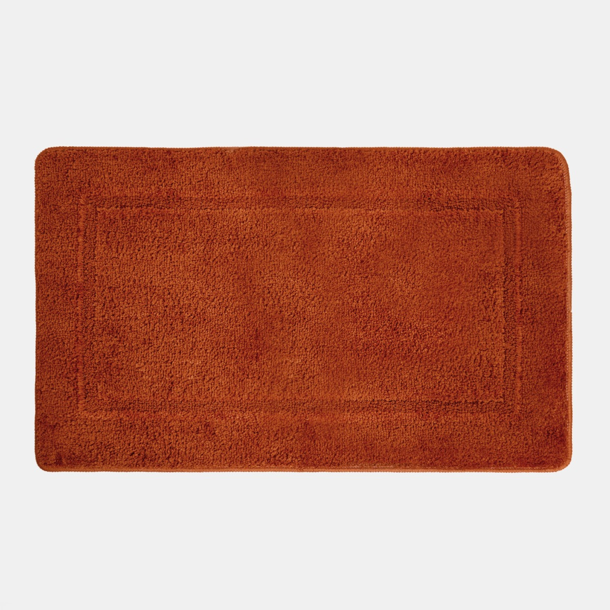 OHS Border Tufted Bath Mat - Burnt Orange >