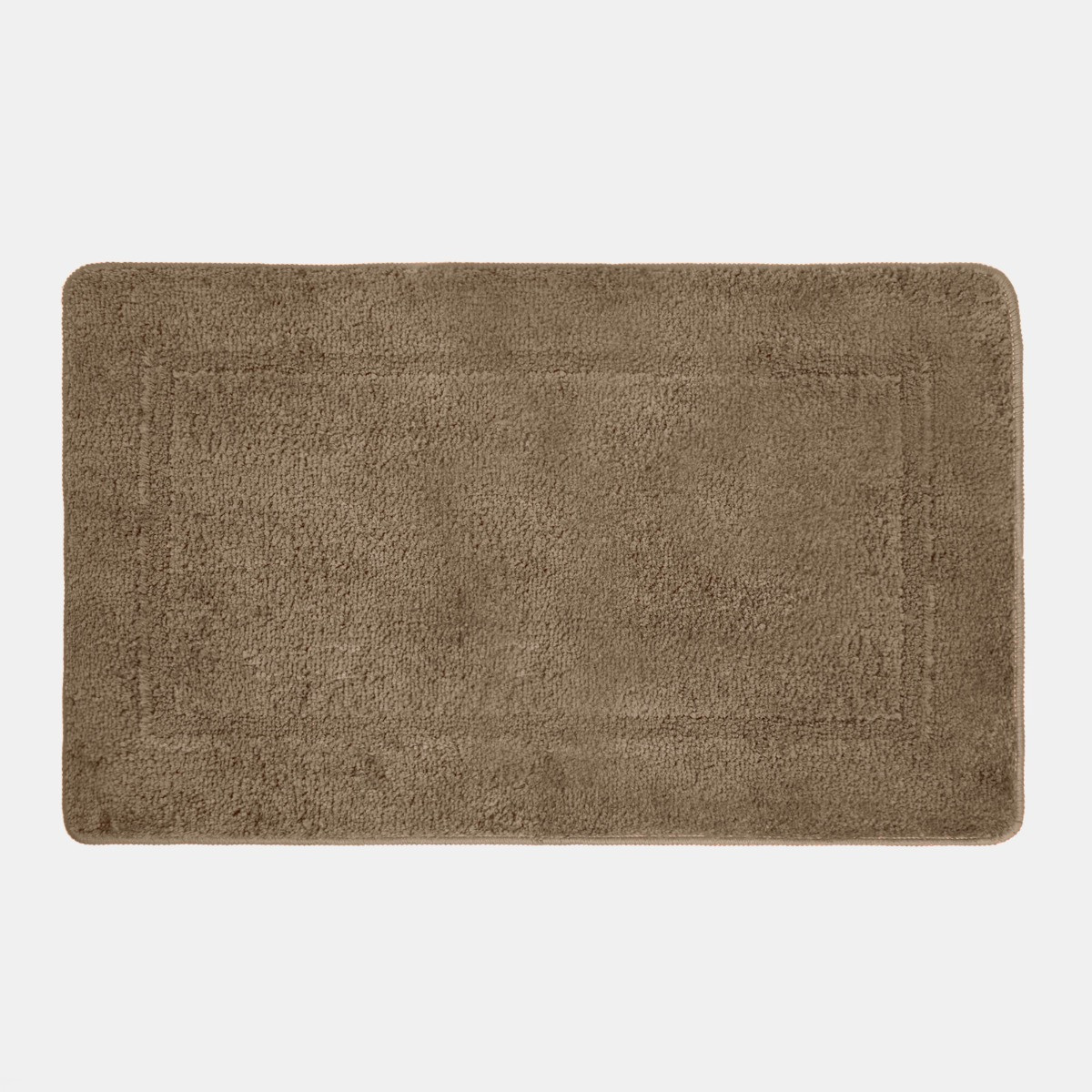 OHS Border Tufted Bath Mat - Mocha>