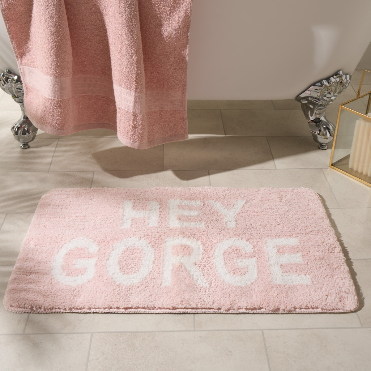 OHS Hey Gorge Tufted Bath Mat - Blush>