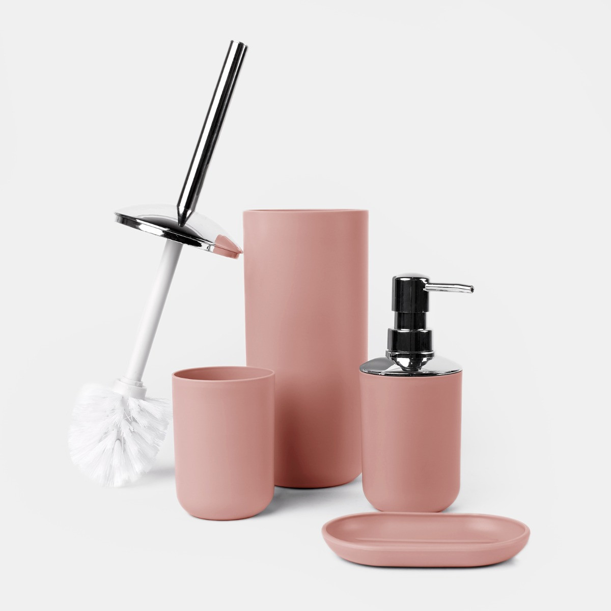 OHS 4 Piece Bathroom Accessories Set - Blush>