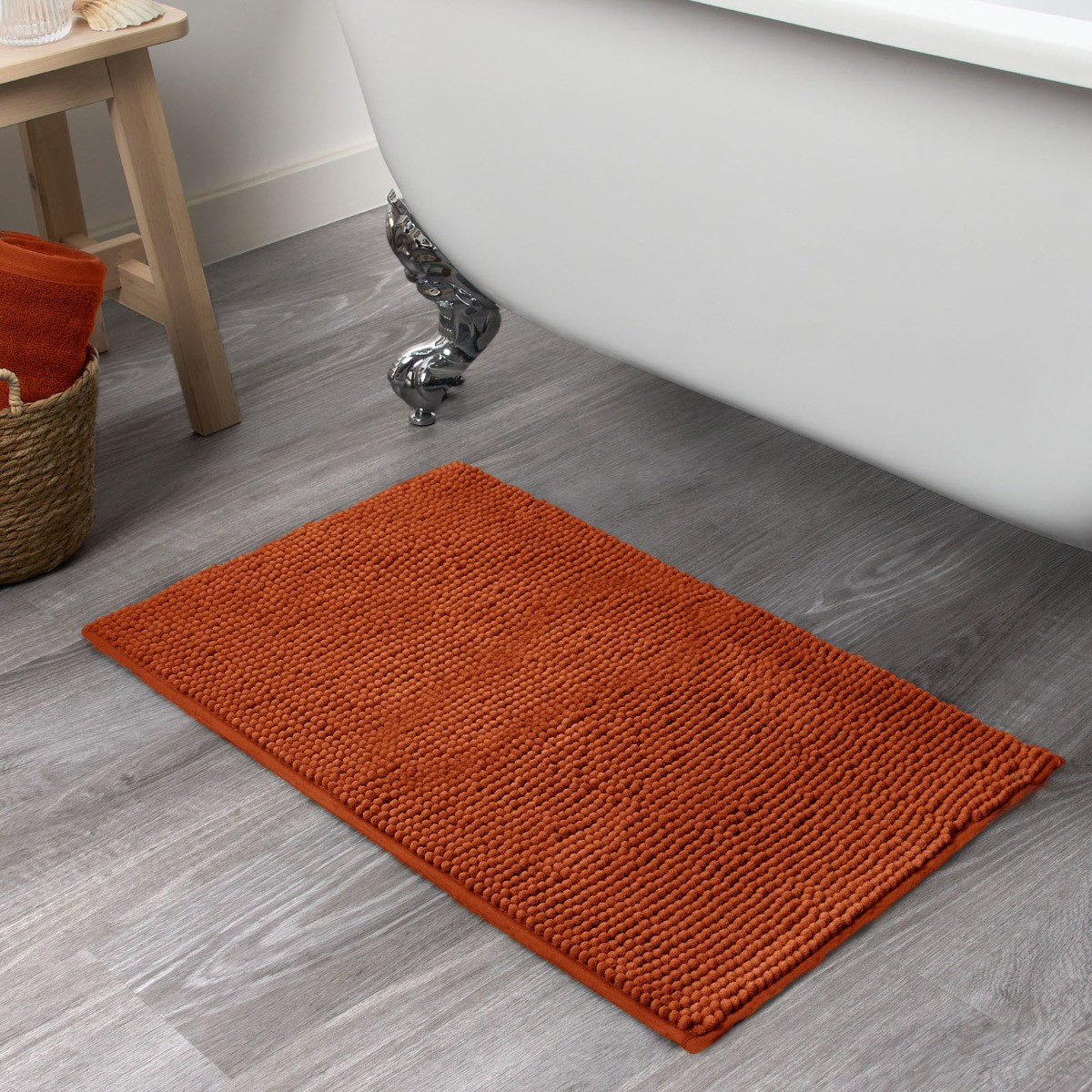 Brentfords Noodle Bath Mat - Burnt Orange>