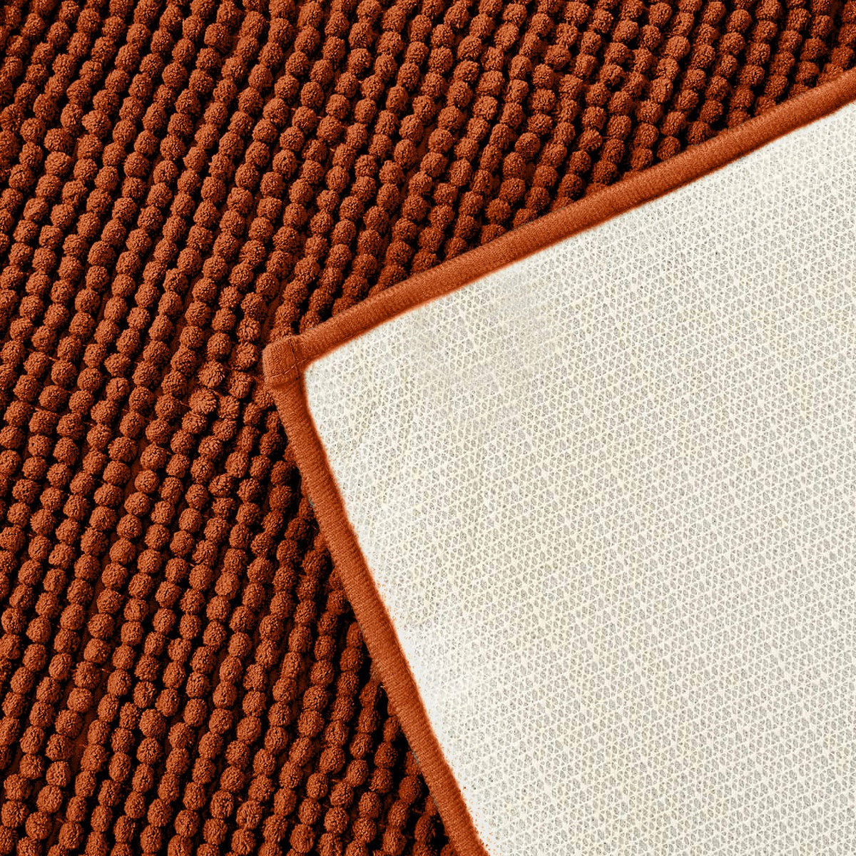 Brentfords Noodle Bath Mat - Burnt Orange>