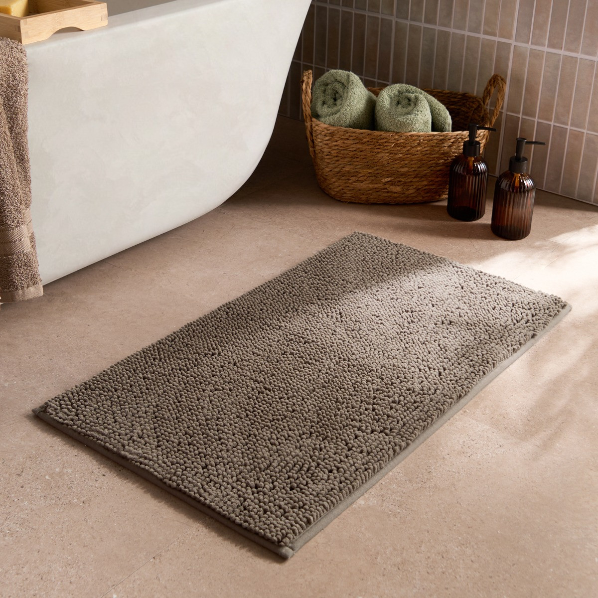 Brentfords Noodle Bath Mat - Mocha>