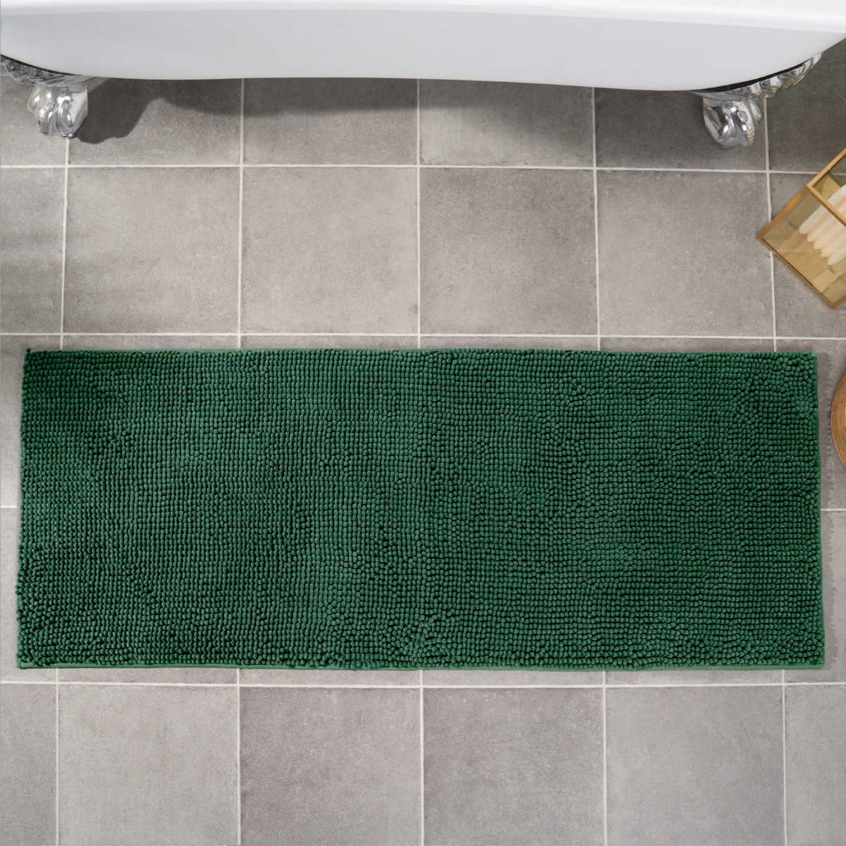 Brentfords Runner Noodle Bath Mat - Forest Green>