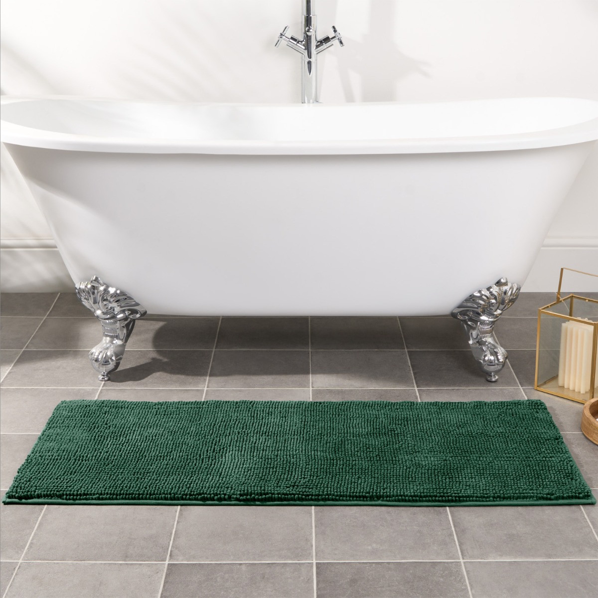 Brentfords Runner Noodle Bath Mat - Forest Green>