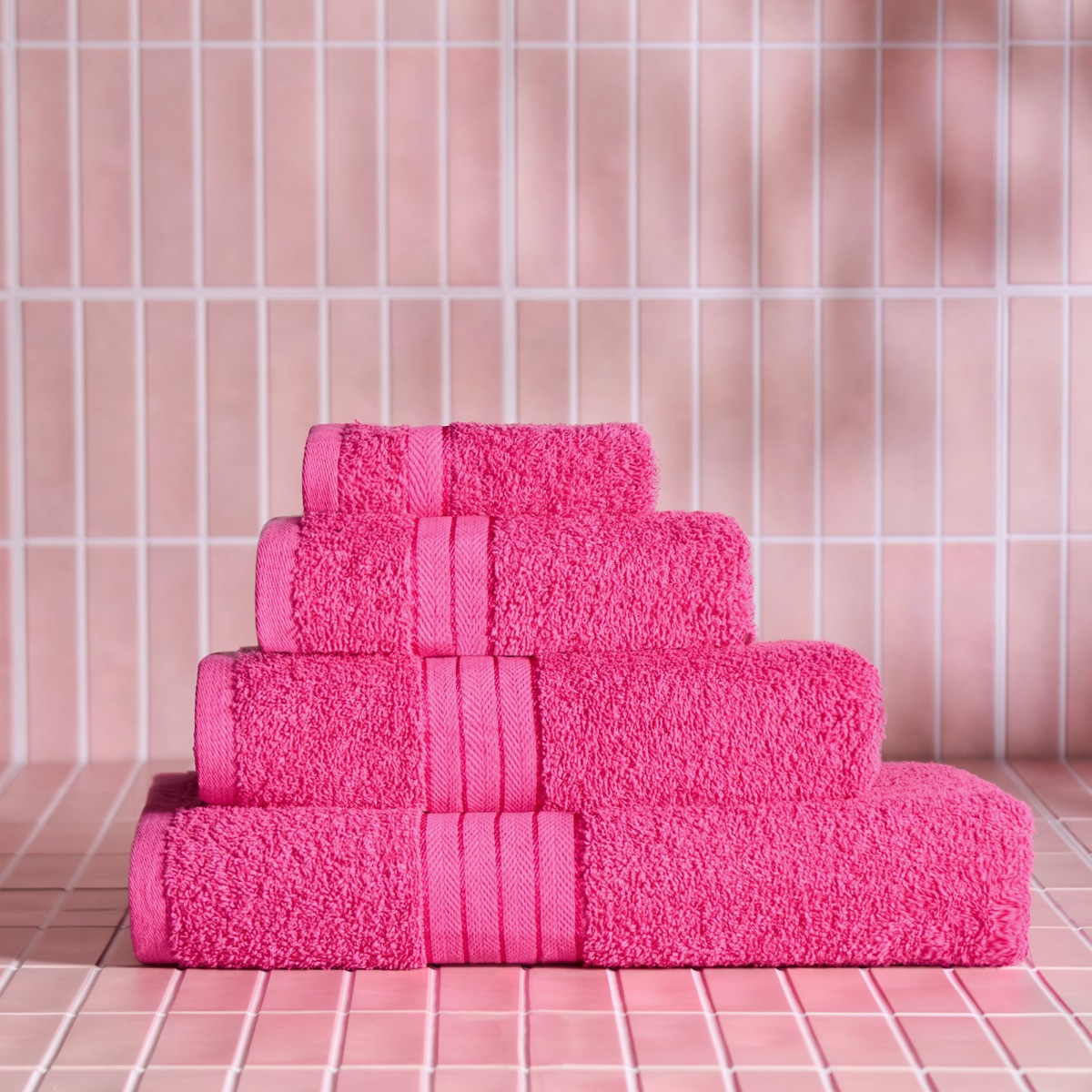 Brentfords 100% Cotton Towel - Pink>