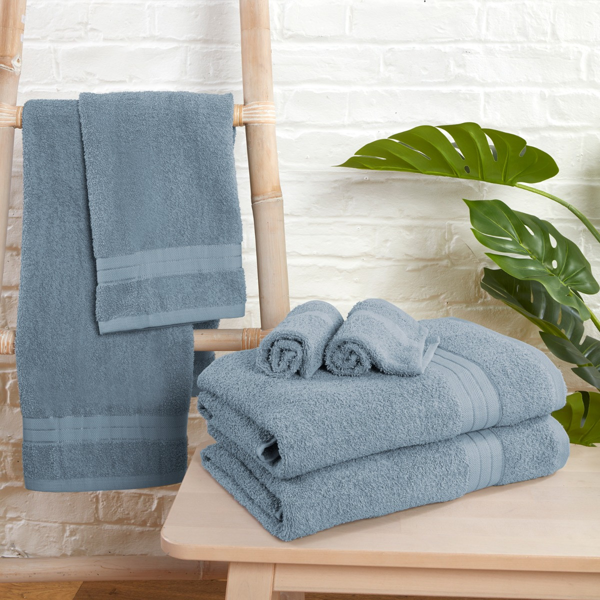 Brentfords 100% Cotton Towel - Denim Blue>