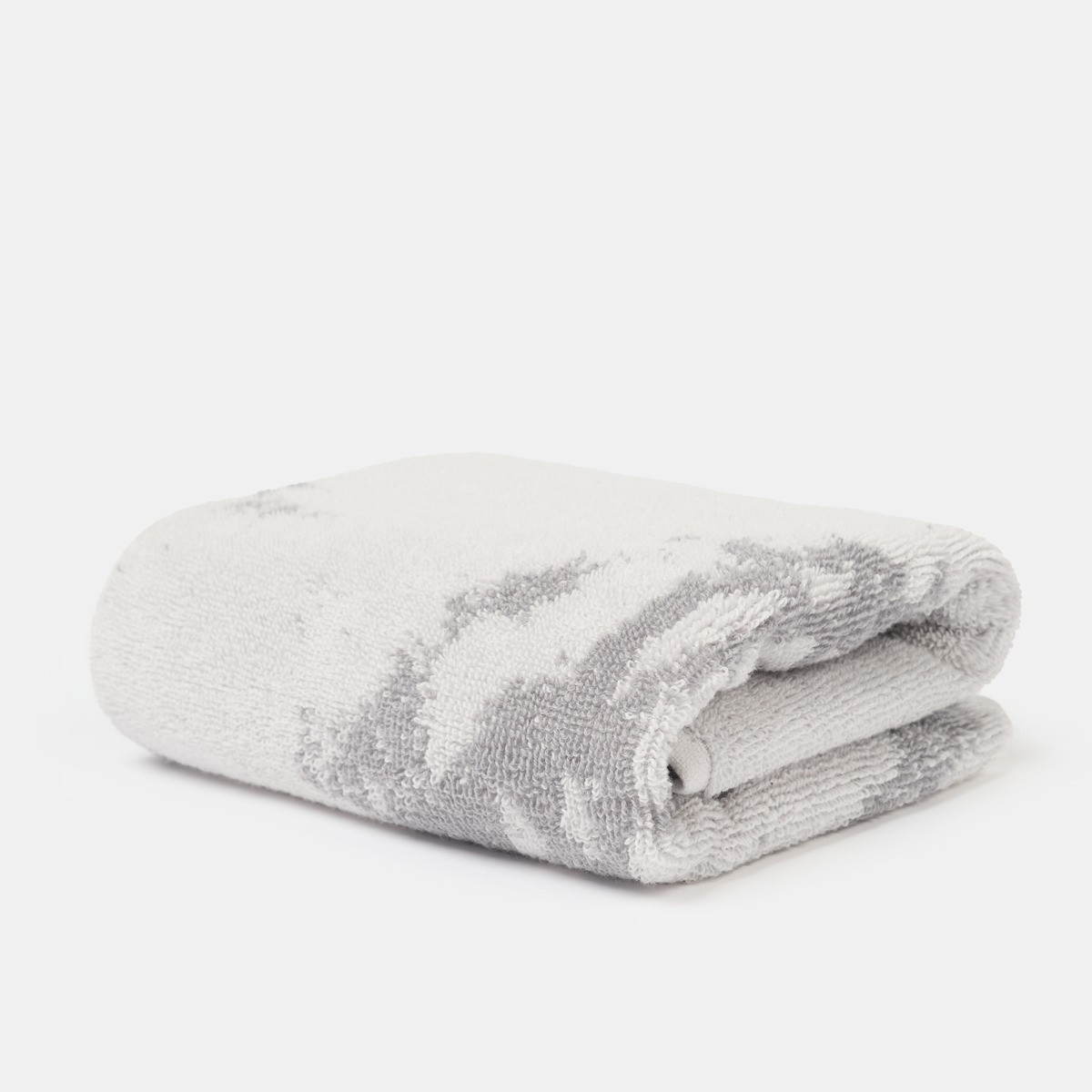 OHS 100% Cotton Jacquard Marble Towel - Grey>