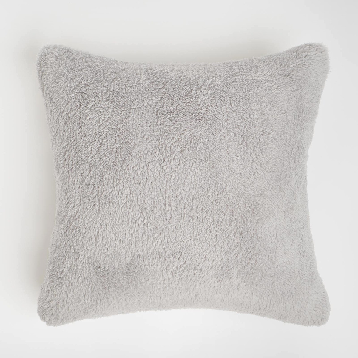 Brentfords 2 Pack Teddy Cushion Covers - Silver>