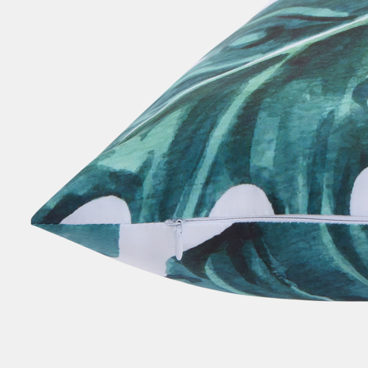 OHS Indoor/Outdoor Tropical Print Cushion Covers - Green/White>