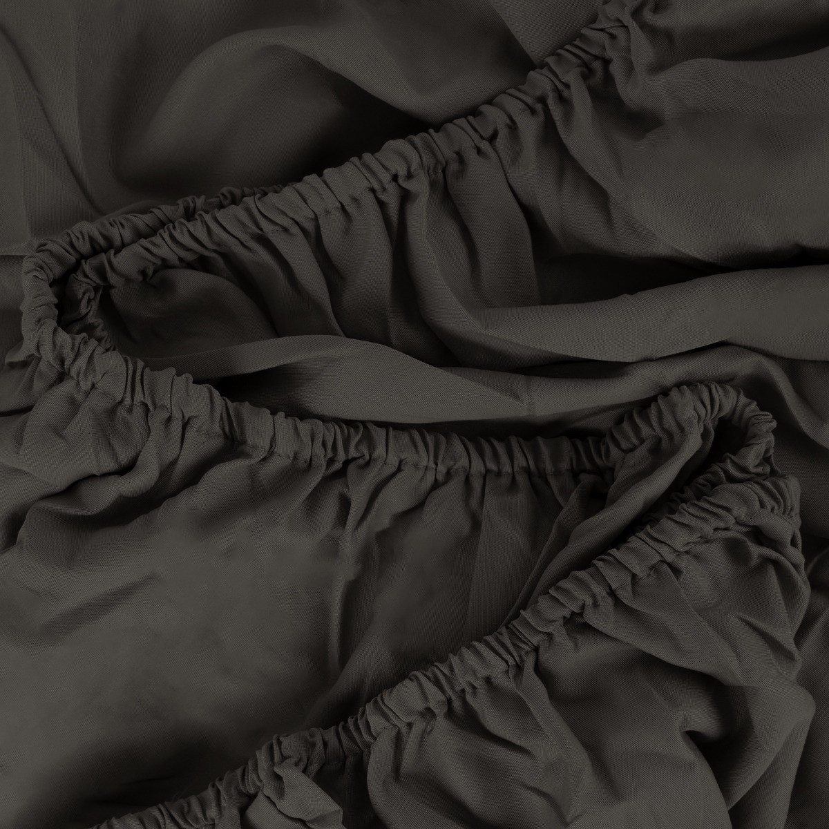 Brentfords Plain Dyed Fitted Sheet - Charcoal>