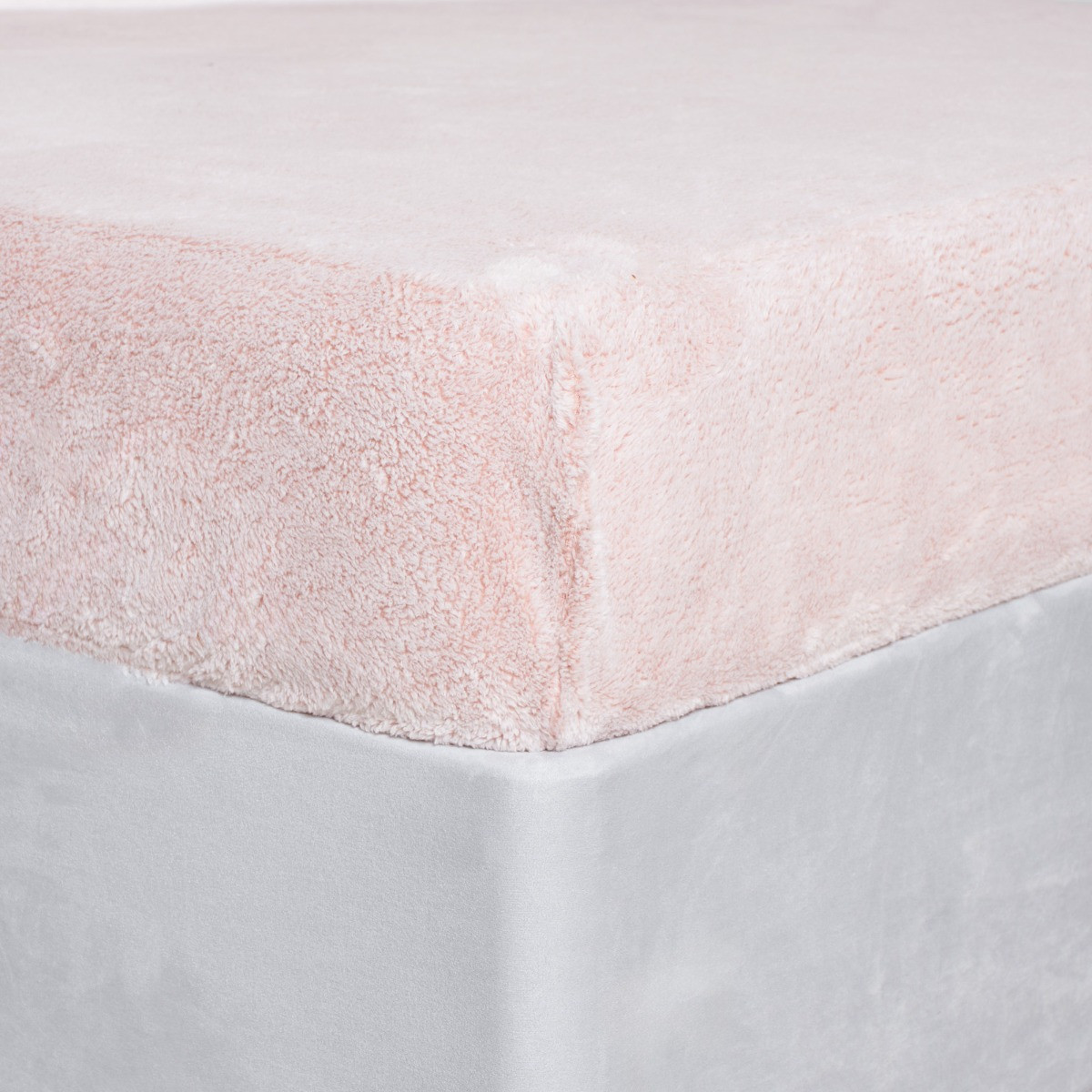 OHS Teddy Marl Fitted Sheet - Blush>