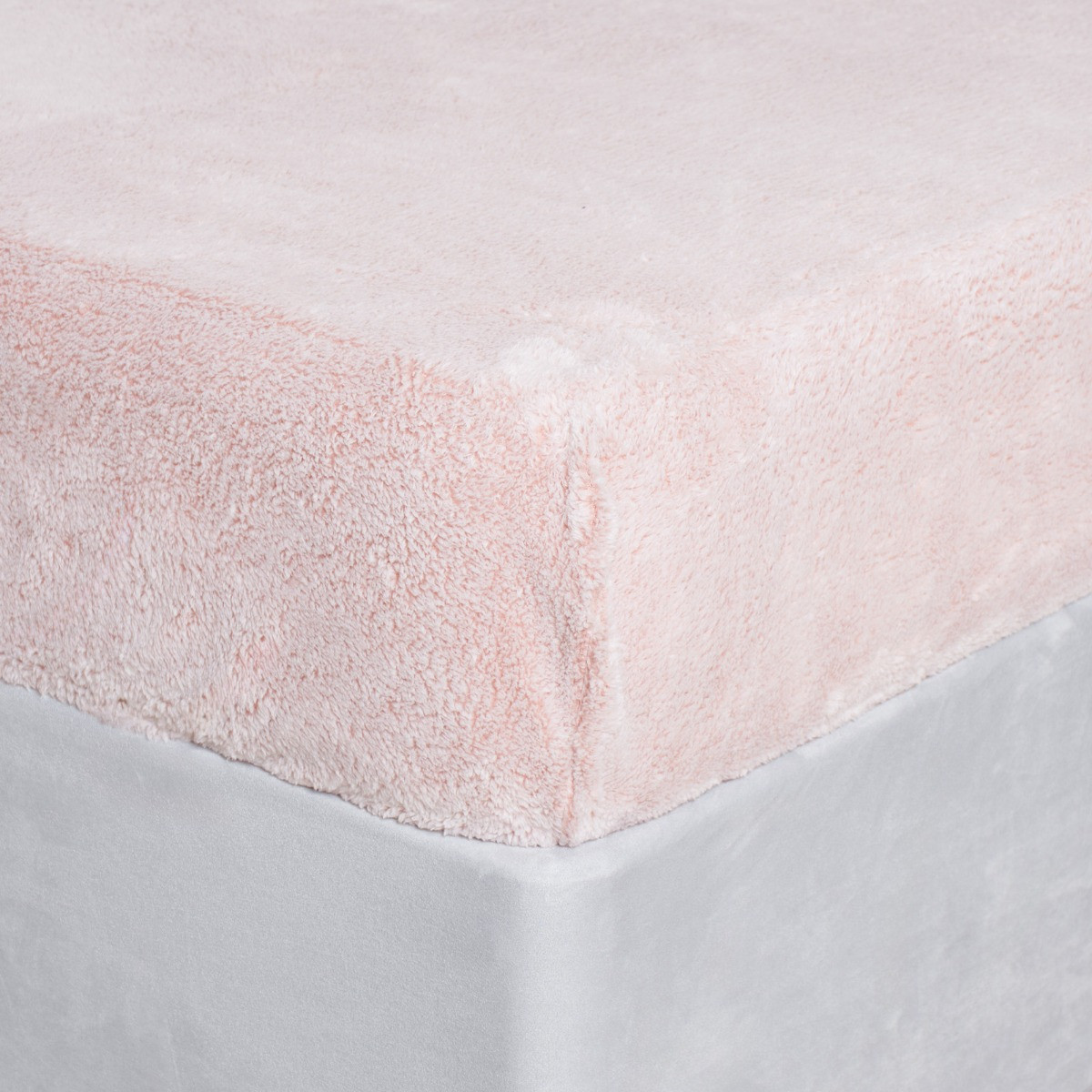 OHS Teddy Marl Fitted Sheet - Blush>