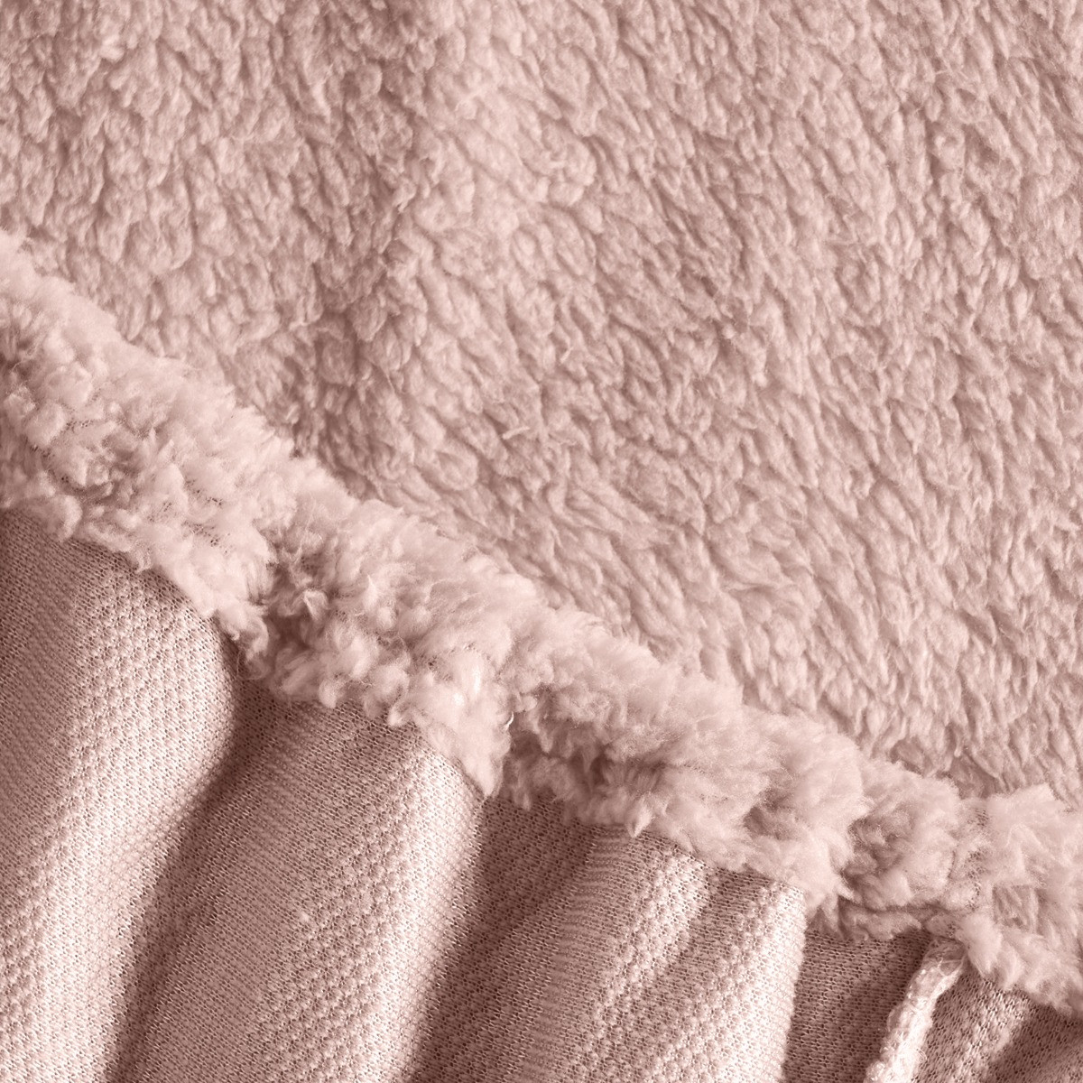 Brentfords Teddy Fleece Fitted Sheet - Blush Pink>