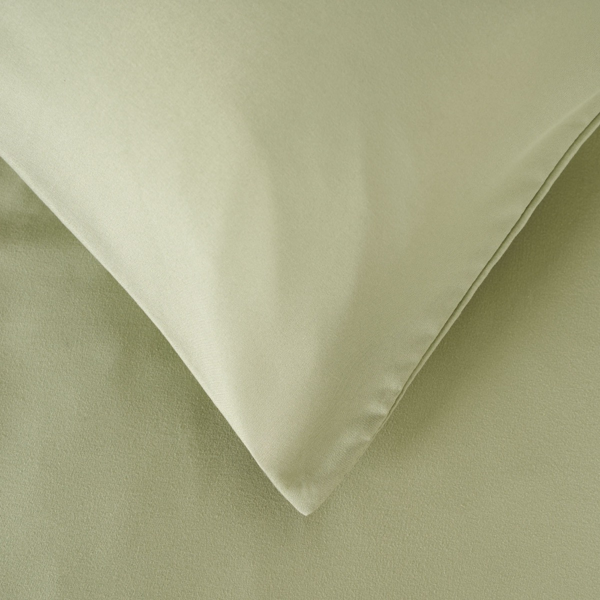 Brentfords 2 Pack Plain Dyed Housewife Pillowcases - Olive