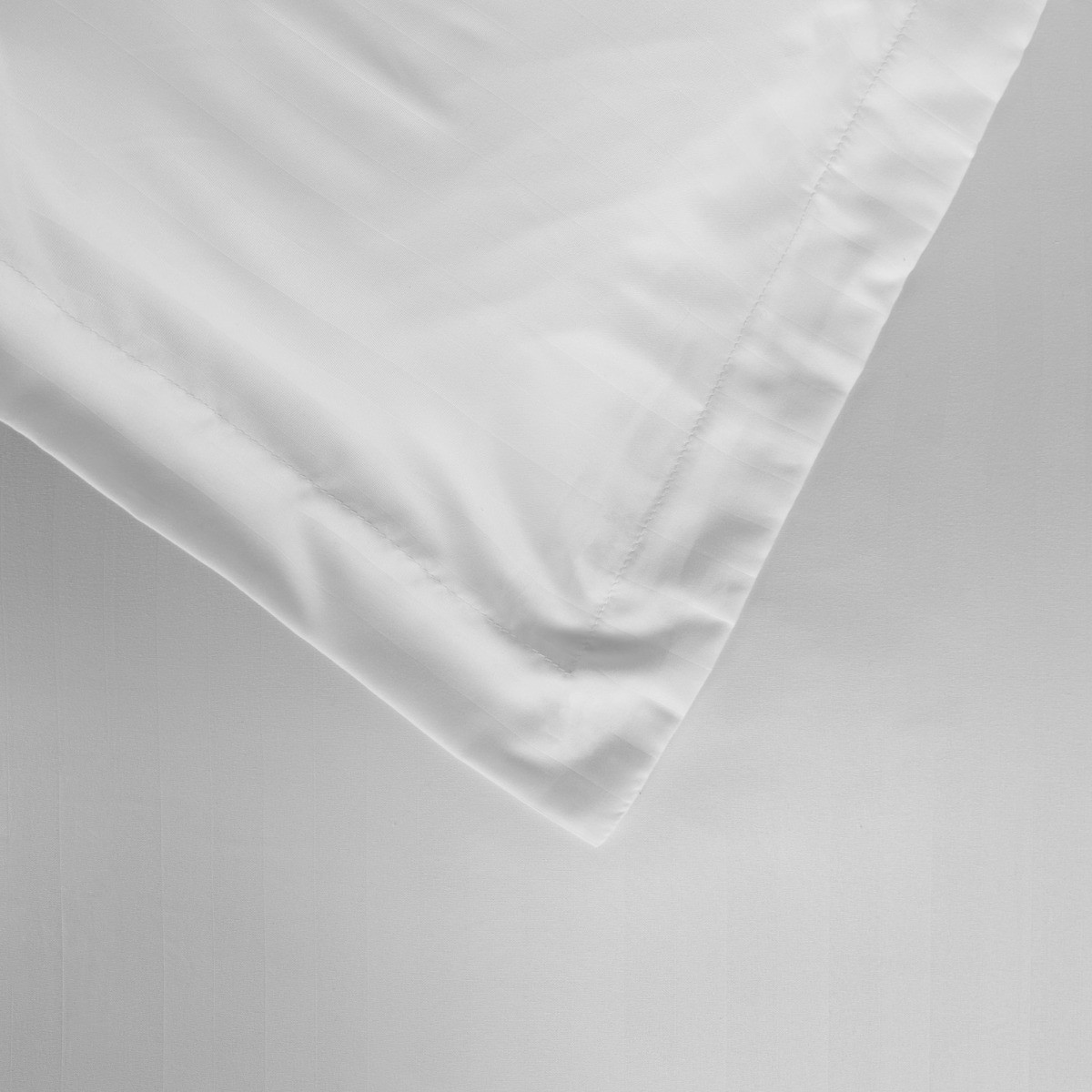 Brentfords 2 Pack Satin Stripe Oxford Pillowcases - White