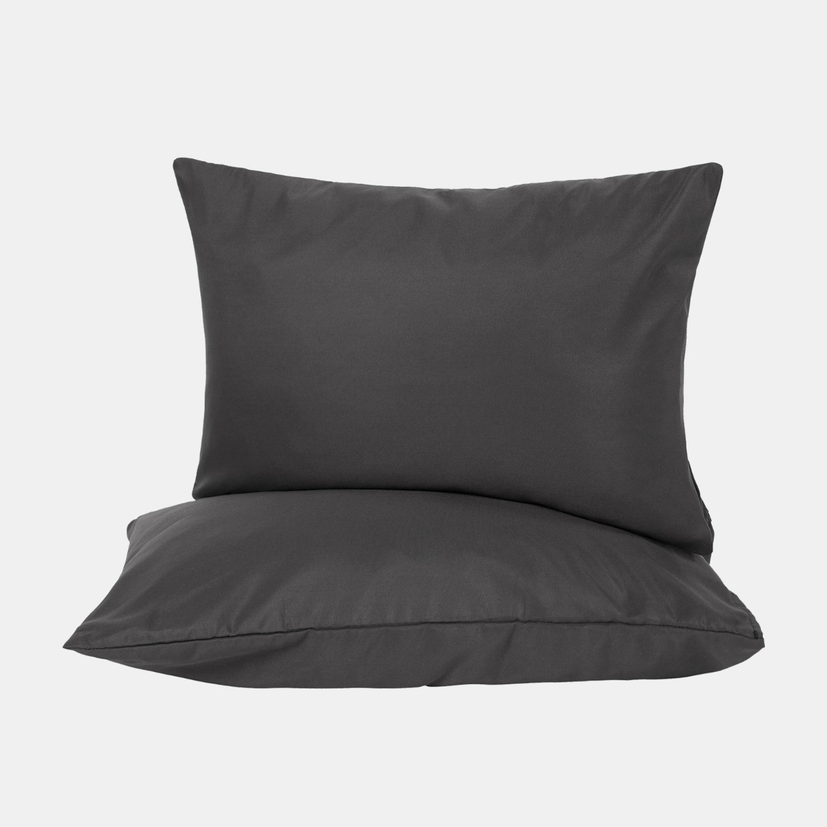 OHS 2 Pack Housewife Pillowcases, Charcoal - 50 x 75cm>