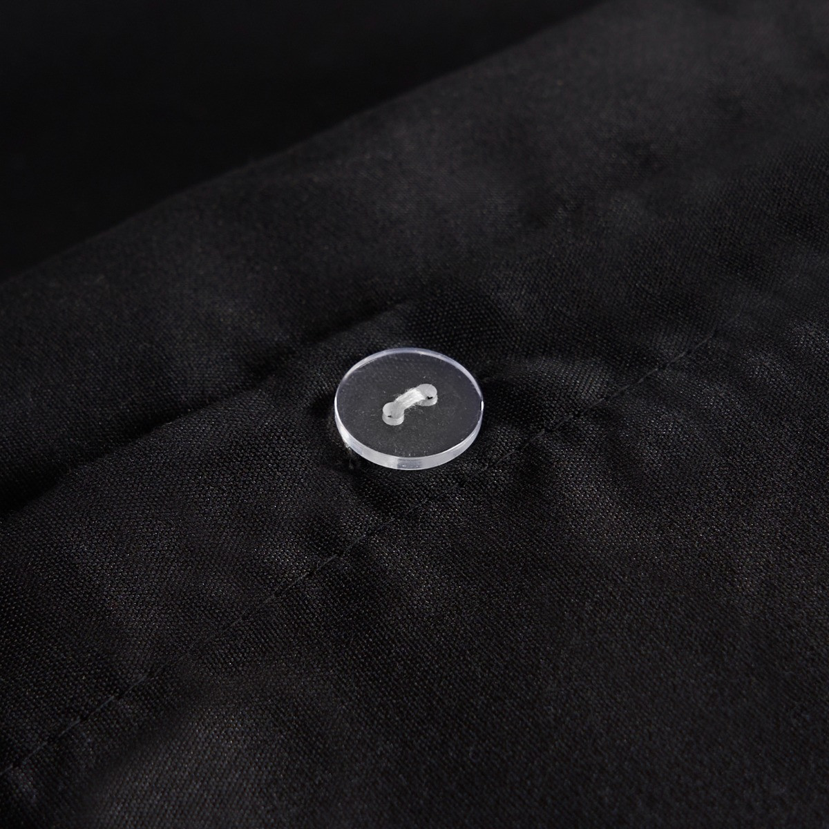 OHS Pinsonic Geo Panel Duvet Set, Black - Single>