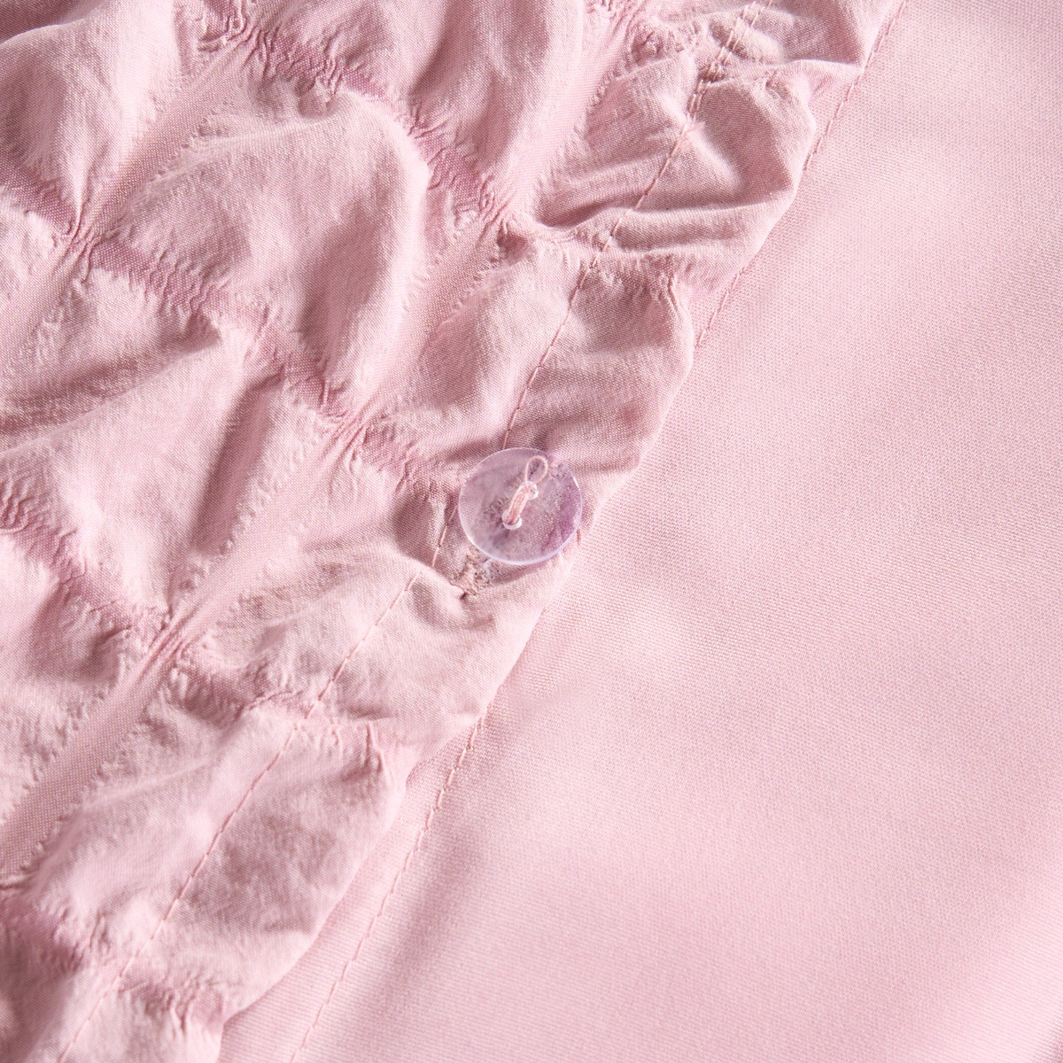 OHS Geometric Seersucker Duvet Set, Blush - King>