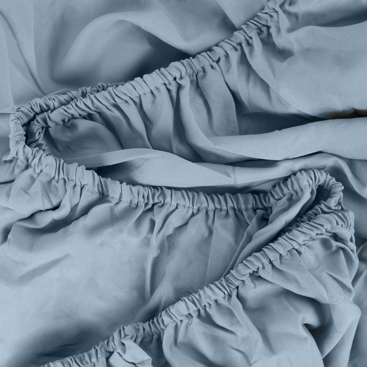 Brentfords Plain Fitted Bed Sheet, Blue - King>