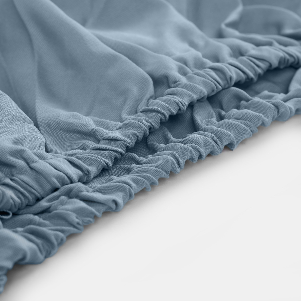 Brentfords Plain Fitted Bed Sheet, Blue - King>