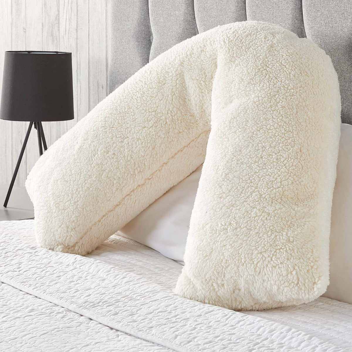 Huggleland Teddy V Shape Pillow - Cream>