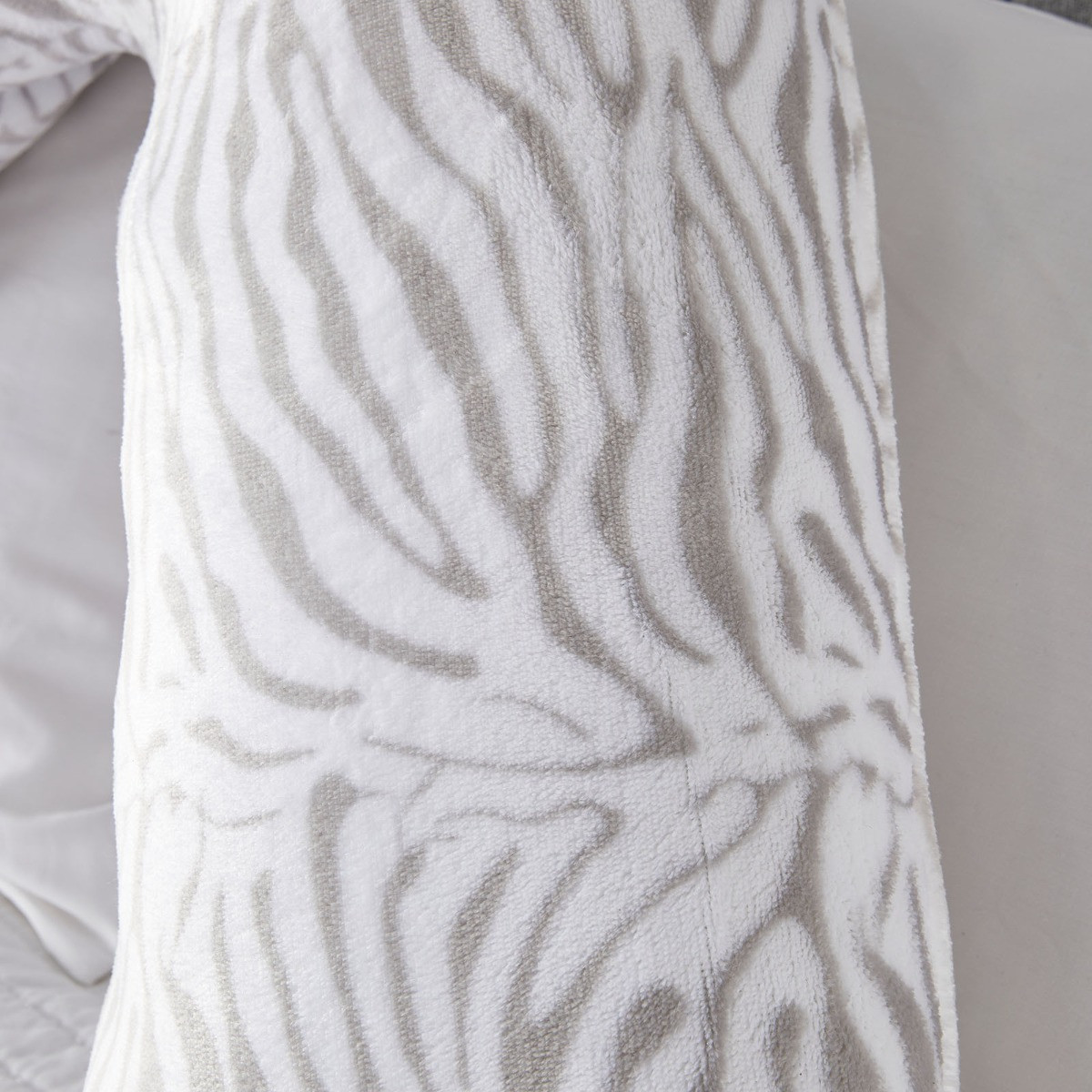 Huggleland Zebra V Shape Cushion - Grey/White>