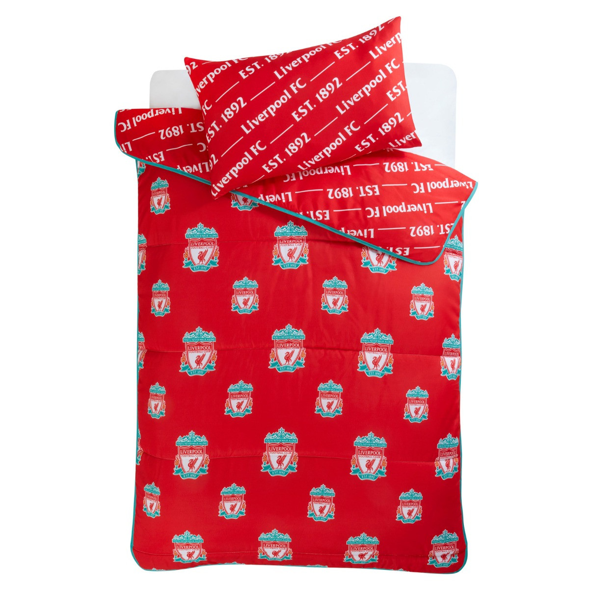 Liverpool Reversible Coverless 4.5 Tog Duvet, Red - Single>