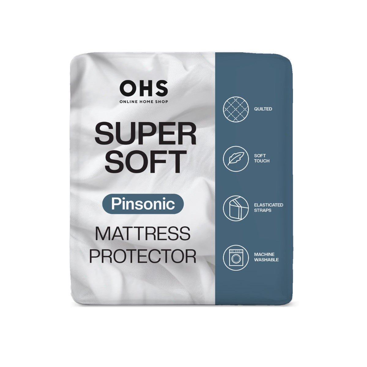 OHS Pinsonic Soft Touch Mattress Protector - White>