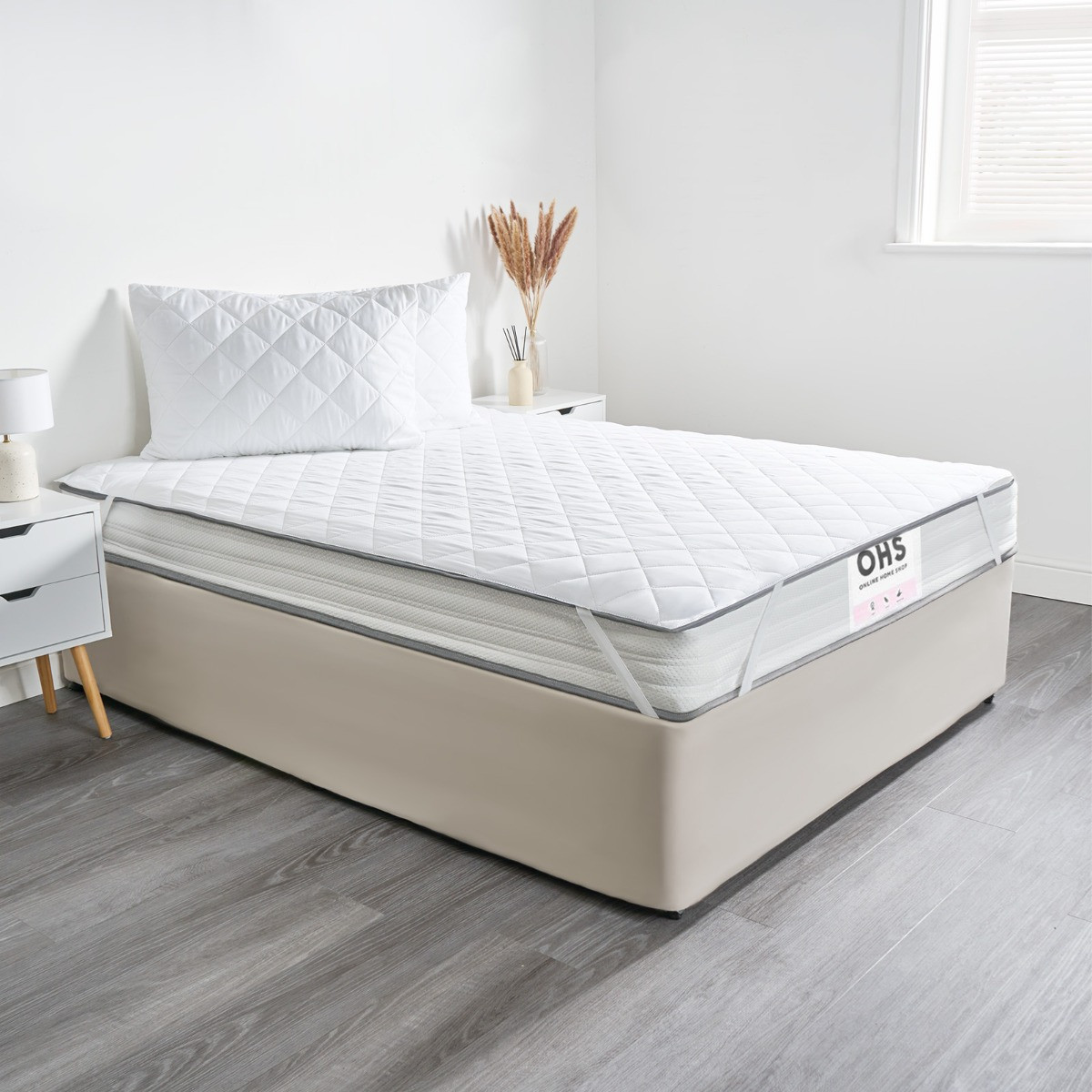 OHS Pinsonic Soft Touch Mattress Protector - White>