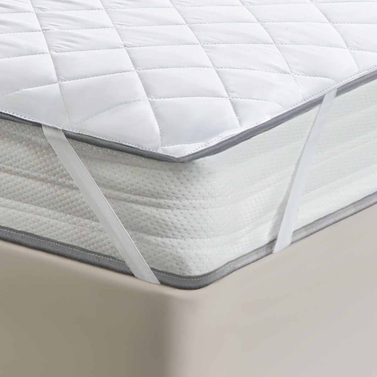 OHS Pinsonic Soft Touch Mattress Protector - White>