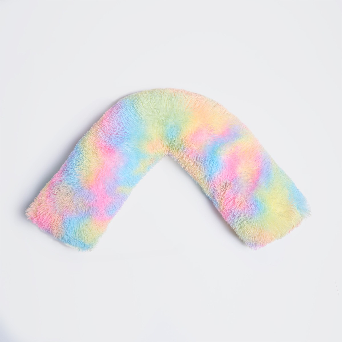 OHS Long Hair V Shape Pillow - Rainbow Tie Dye>