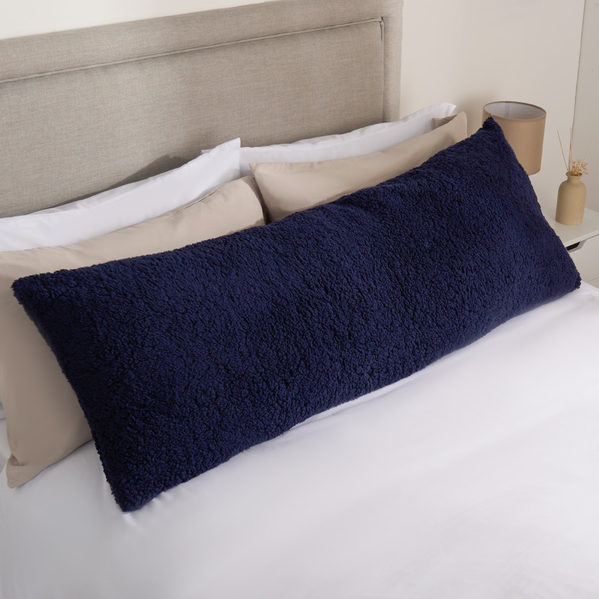 OHS Teddy Bolster Pillow - Navy>