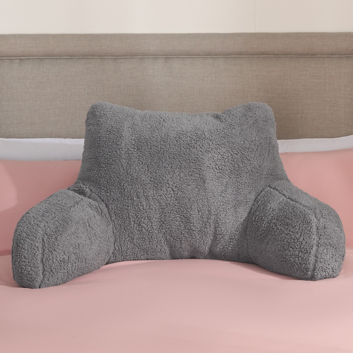 OHS Teddy Cuddle Cushion - Grey>