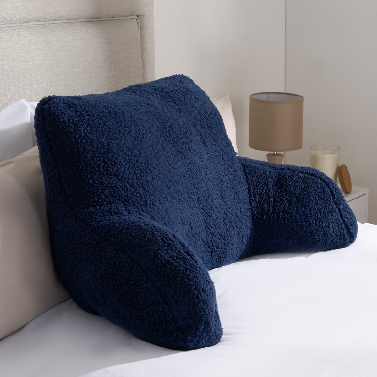 OHS Teddy Cuddle Cushion - Navy>