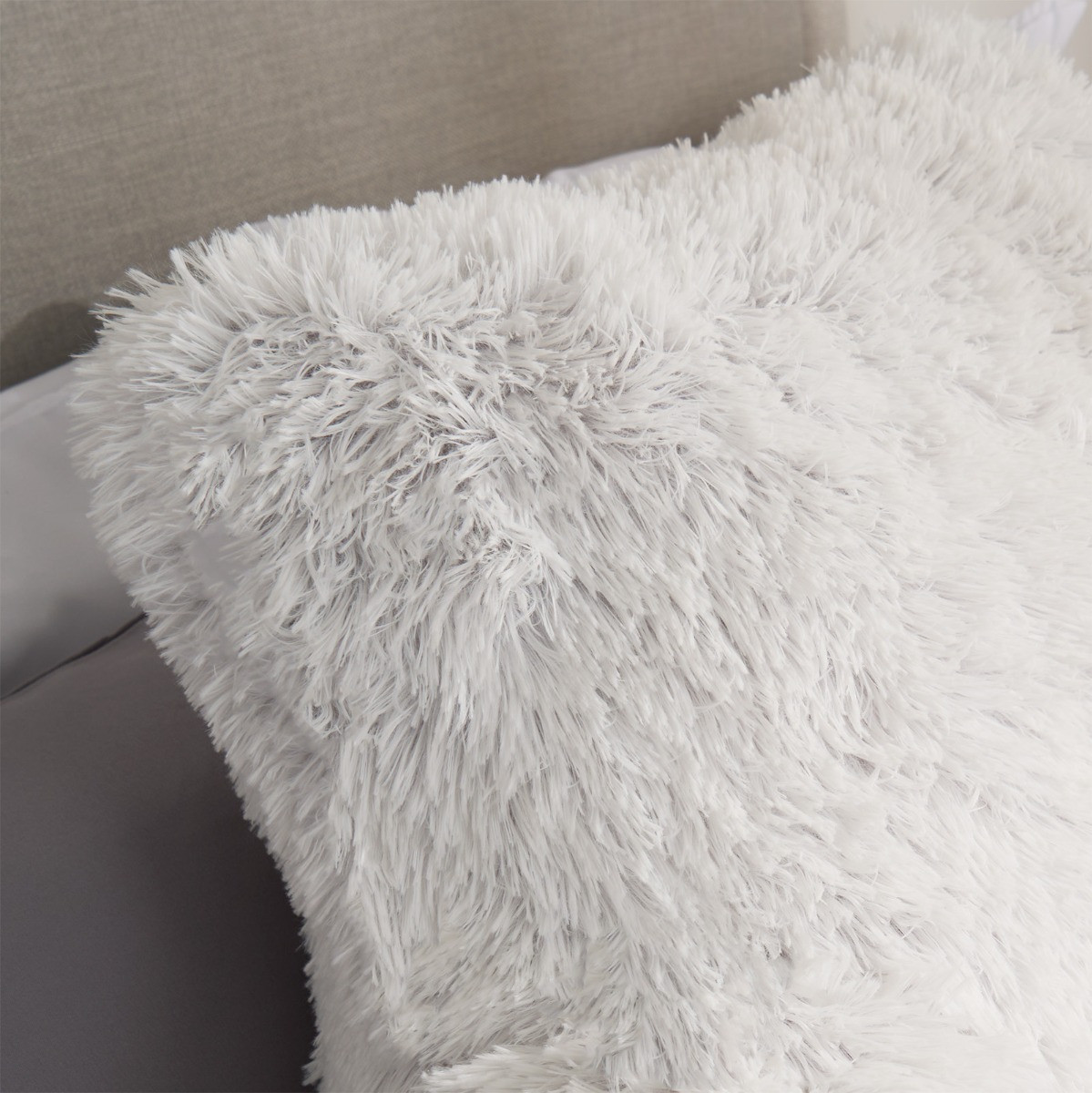 OHS Long Hair Cuddle Cushion - Grey>