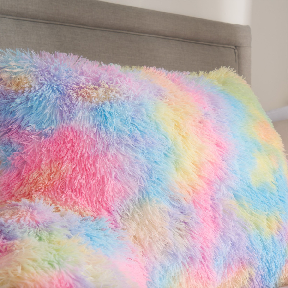 OHS Long Hair Cuddle Cushion - Rainbow Tie Dye>