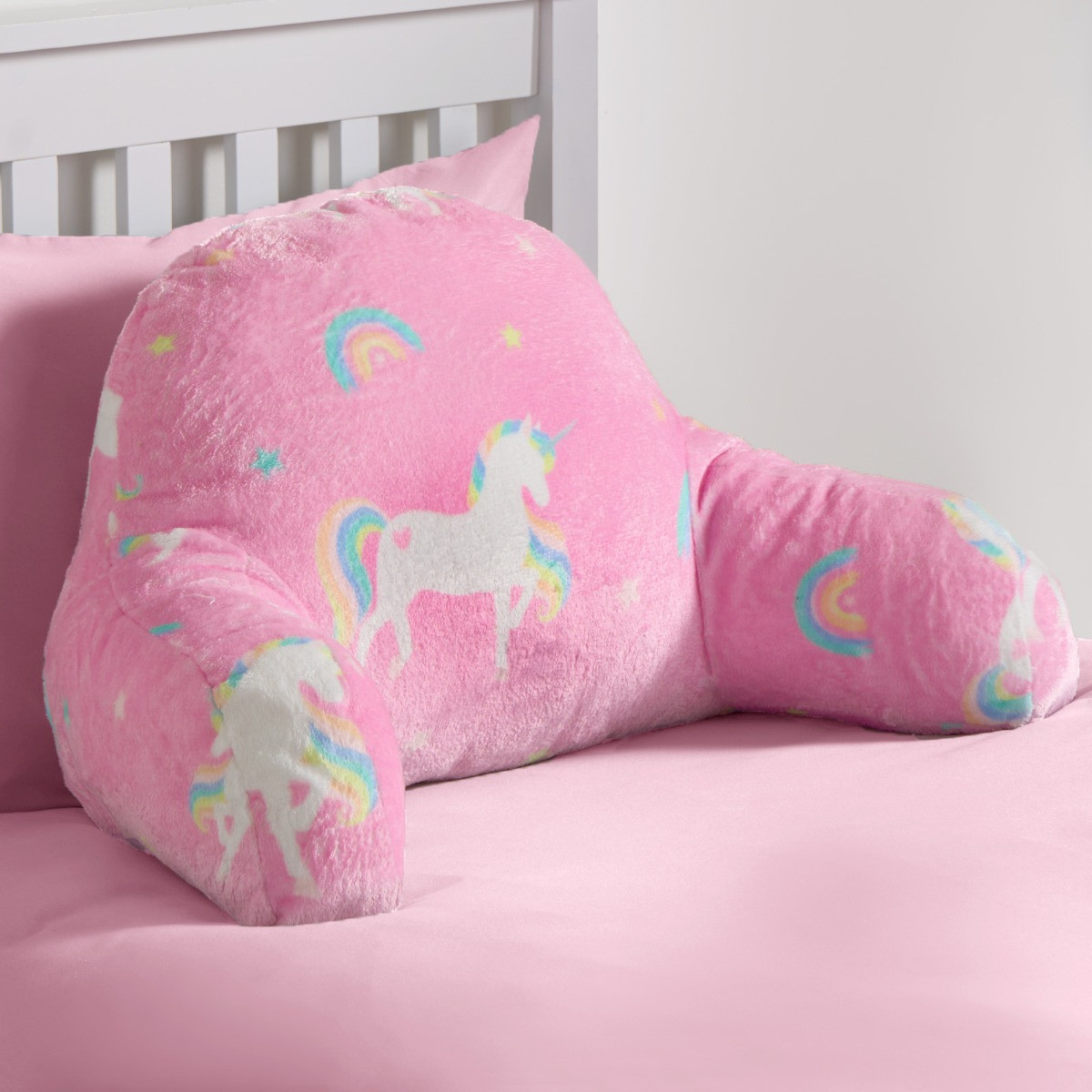 OHS Kids Unicorn Fleece Cuddle Cushion - Pink>