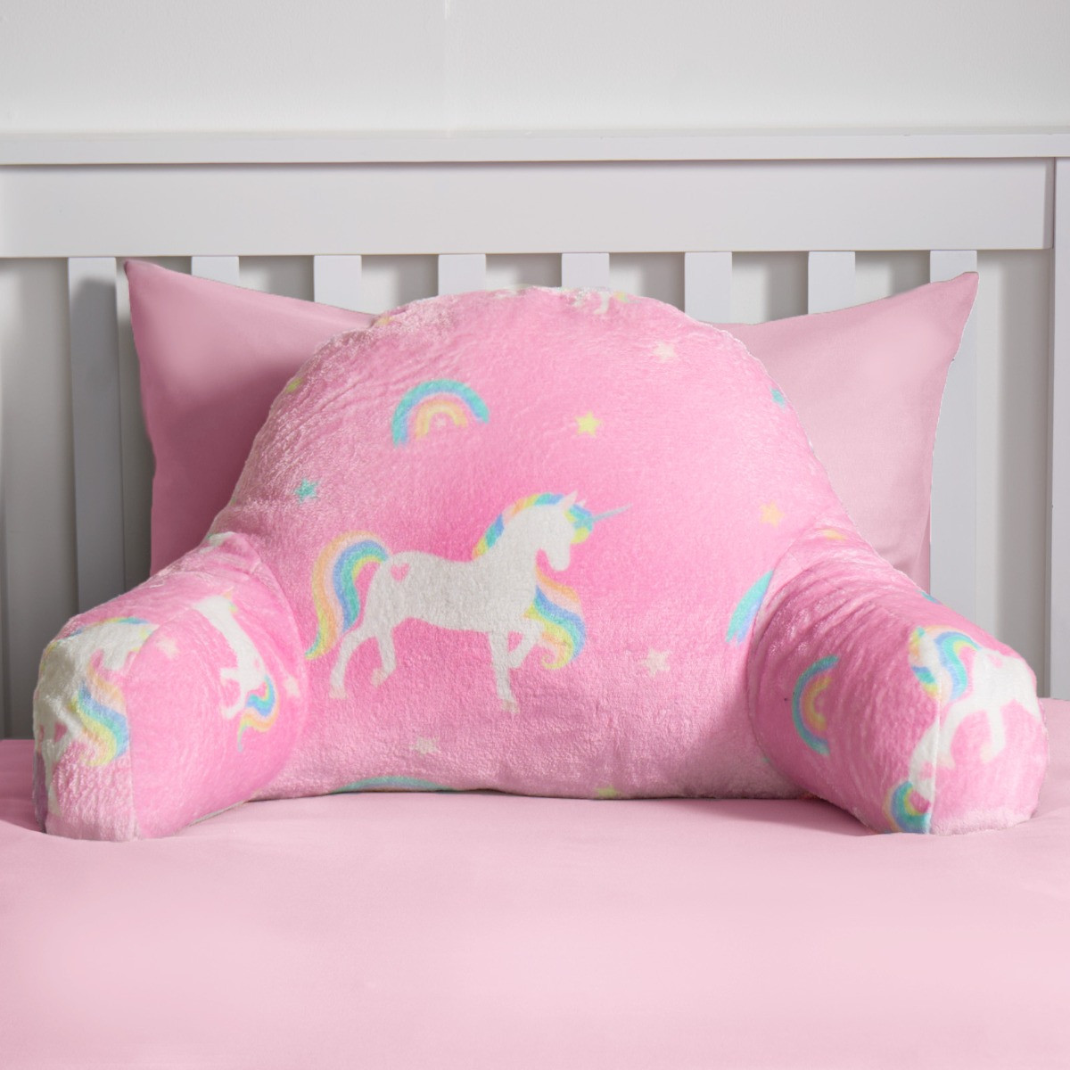 OHS Kids Unicorn Fleece Cuddle Cushion - Pink>