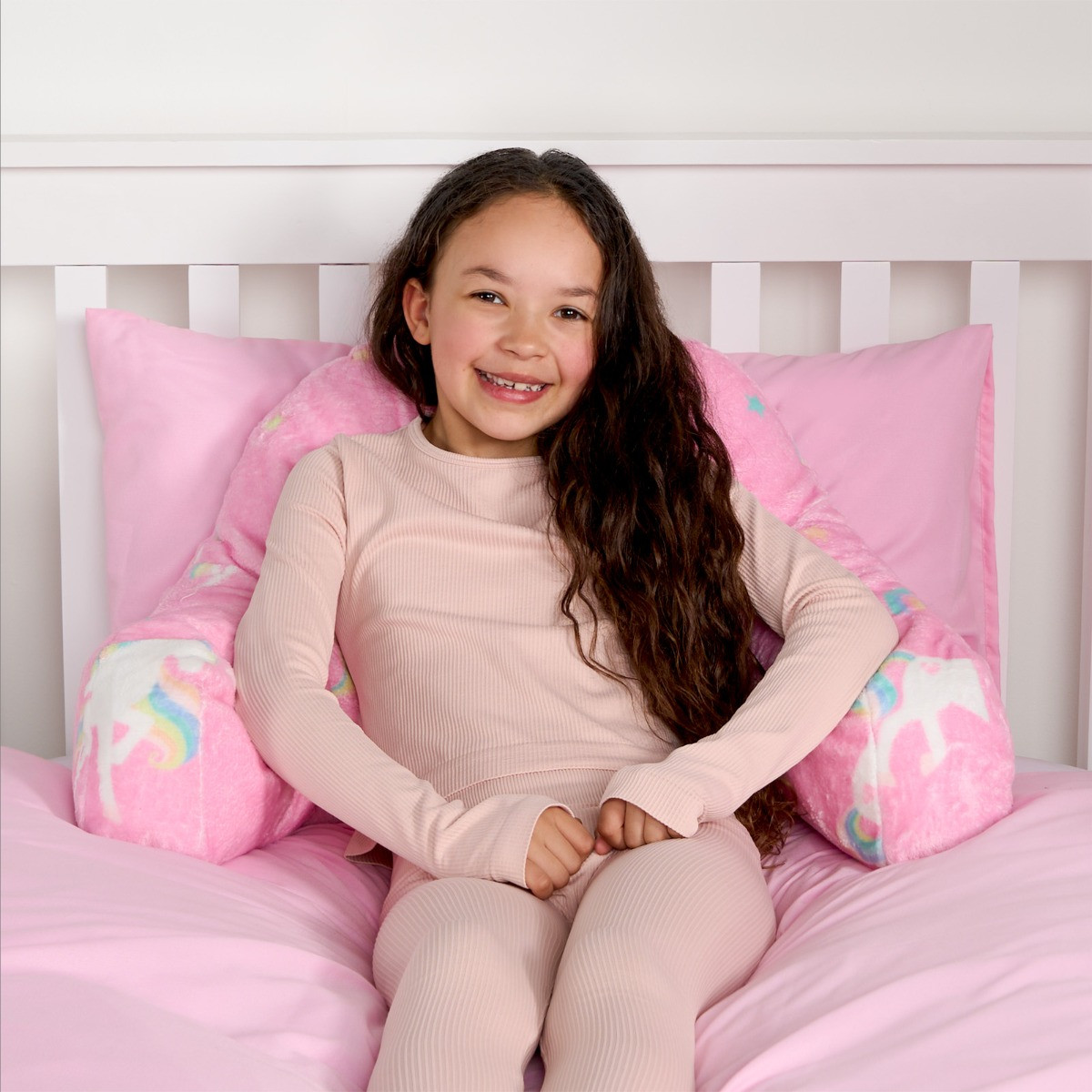 OHS Kids Unicorn Fleece Cuddle Cushion - Pink>