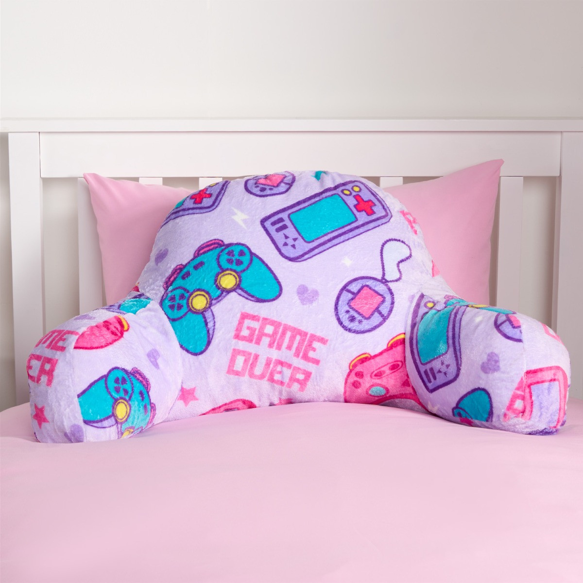 OHS Kids Gaming Fleece Cuddle Cushion - Lilac>